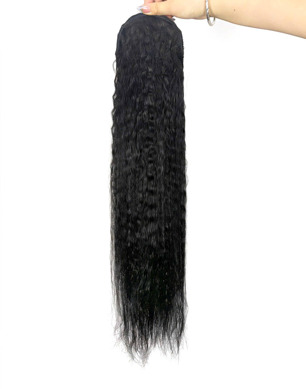 Ponytails human hair, kinky straight 26 inches