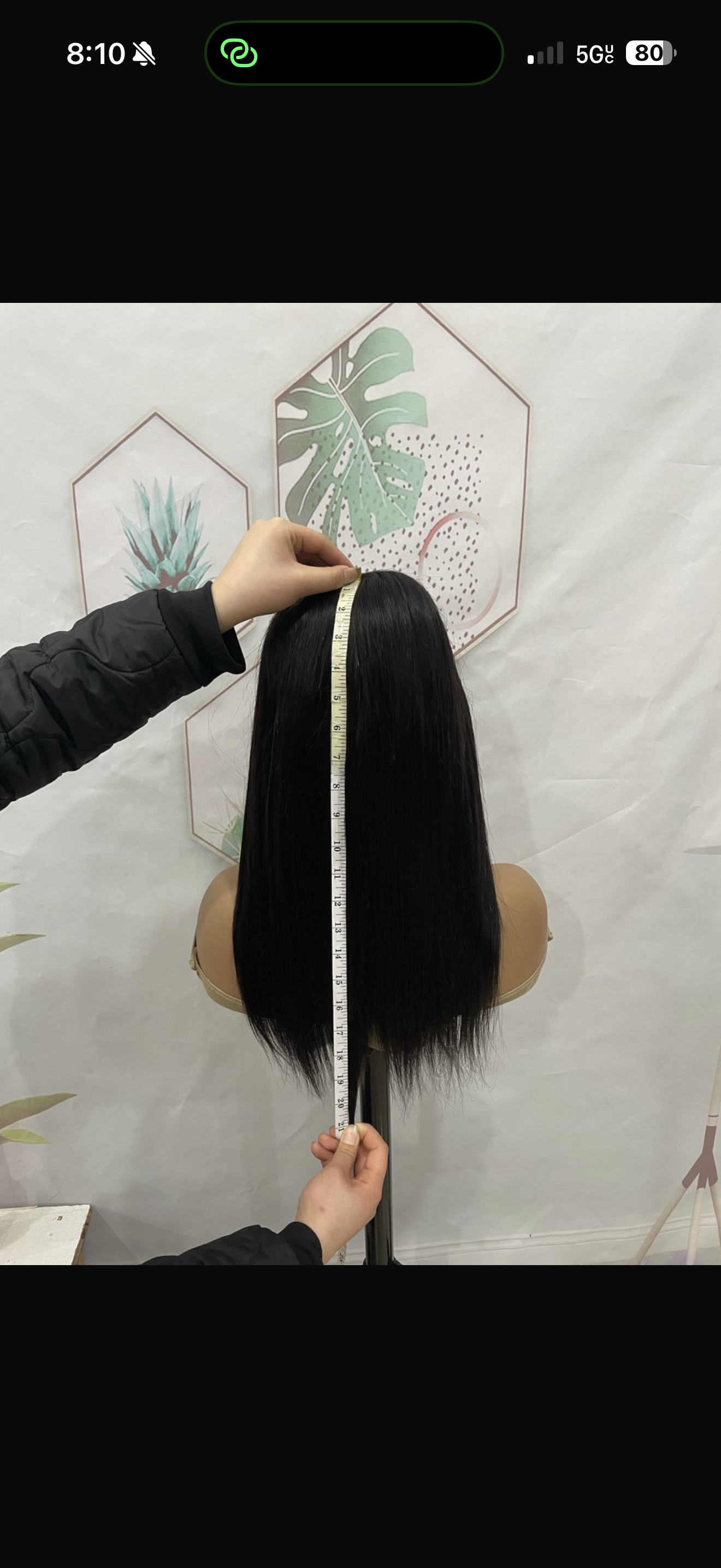 7*5 straight 22 inches glue less pre cut pre bleached pre plucked, 200% density human hair