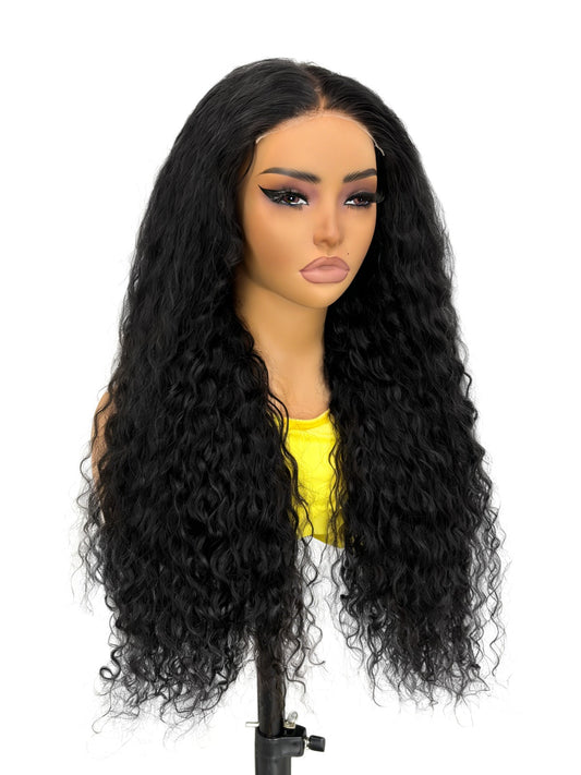 7*5 Glue less water wave 26 inches, 200% density, pre plucked, pre bleached, pre cut