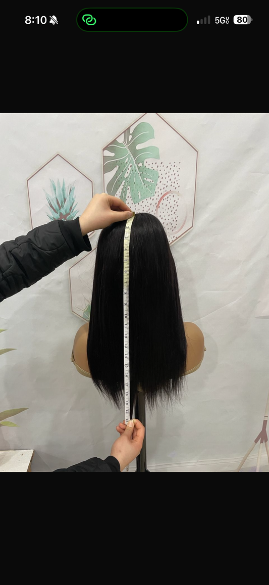 5*5 straight glueless 24 inches pre cut pre bleached pre plucked 250% human hair