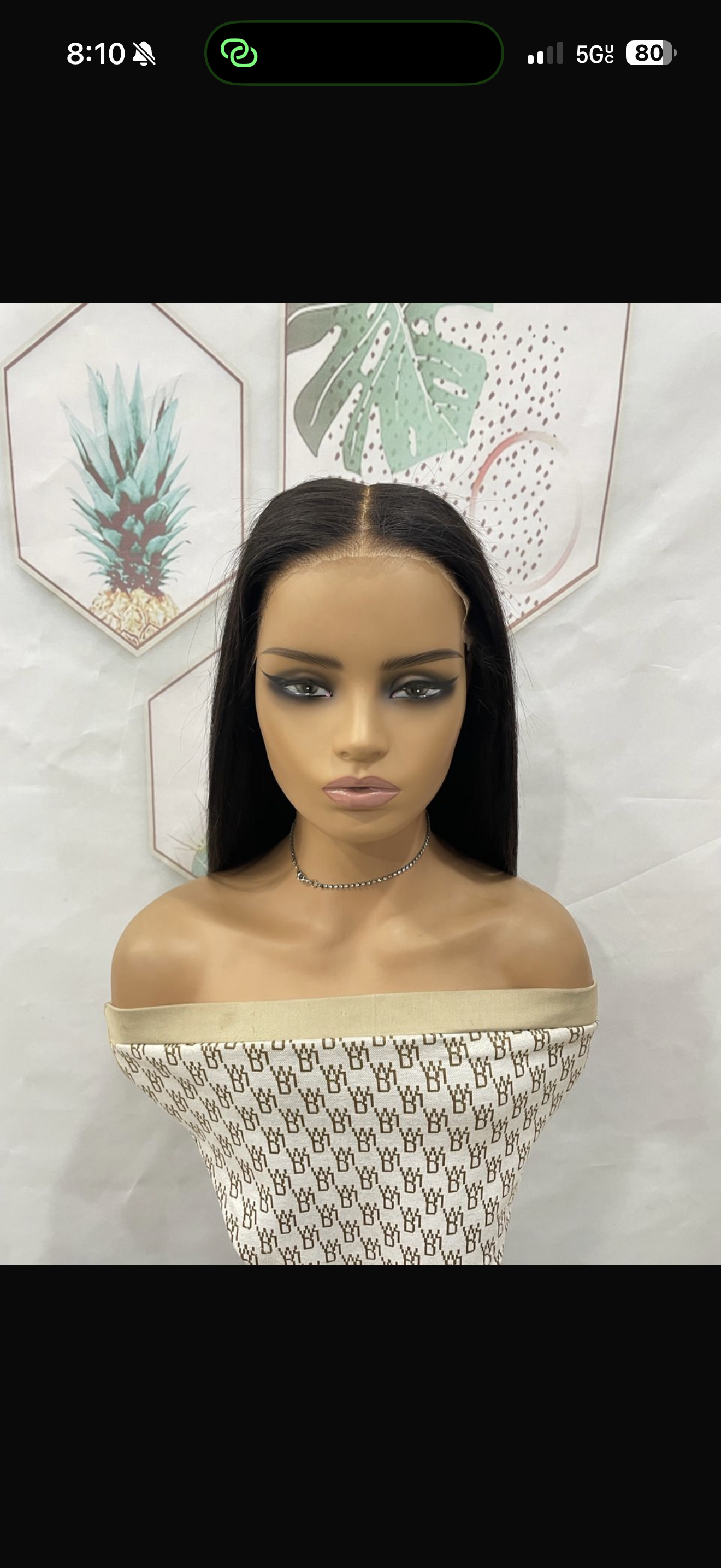 7*5 straight 20 inches glue less pre cut pre plucked pre bleached , 200% density human hair